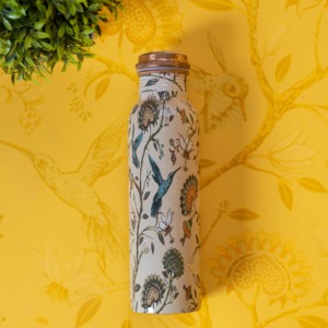 Bouteille d'eau en cuivre martelé, bouteille à boire ayurvédique traditionnelle pour la maison, le bureau, les voyages et les cadeaux - Product Image 6