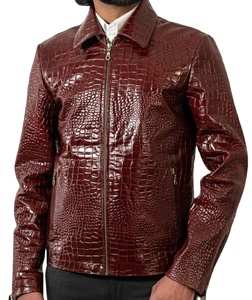 Blouson aviateur en cuir d'agneau de qualité supérieure pour homme, fait main, logo personnalisé, col montant, réversible, respirant, manteau d'hiver, service OEM - Product Image 3