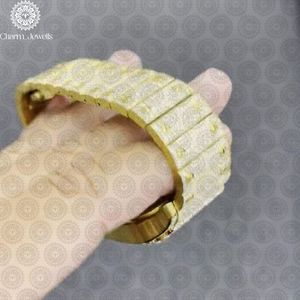 Custom square gold tone <b>watch</b> Stainless steel bracelet <b>watch</b> Rhinestone dial <b>watch</b> Men's <b>mechanical</b> <b>watch</b> - Product Image 3
