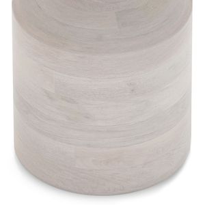 Tavolino d'Appoggio in Legno Bianco Decapato Haynes, Elegante Arredamento per Soggiorno - Product Image 4