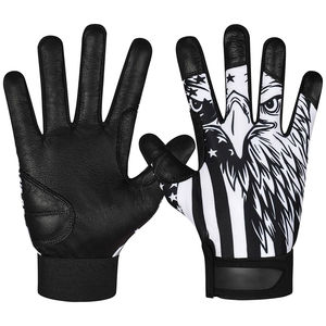 High Quality Cabretta Leather Baseball Batting Gloves Long Cuff Pro Grip Palm <b>Snap</b> Closure Eco-Friendly Durable Sports Use - Product Image 5