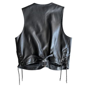 Chaleco de Cuero Premium para Hombre, Chaleco de Motociclista, Piel de Vacuno Genuina, Proveedor Mayorista - Product Image 4
