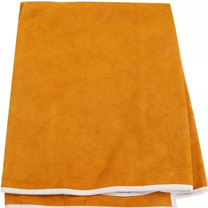 Designer Cowhide Split Leather Welding Aprons Work Safety Workwear Abrasion Resistant Flame Retardant Industrial Safety Apron - Product Image 5