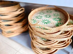 Plateau en rotin de nacre de qualité supérieure, plateau décoratif, plateau de service - Product Image 3