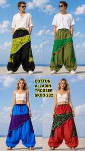 Pantalon Harem en Coton à Motif Floral, Taille Élastique, Séchage Rapide, Coupe Droite, Style Ethnique Vintage, Longueur Cheville, pour Femme, Idéal Été - Product Image 4