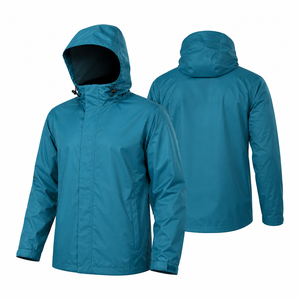 Hot Sales Custom Formal Outdoor <b>Windbreaker</b> Hiking Sportswear Breathable <b>Camping</b> Jacket Waterproof Stand Collar Front Logo - Product Image 1