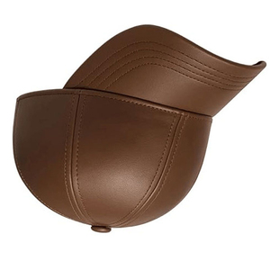 Gorra de Béisbol de Cuero Premium para Hombre, Ajustable, Marrón, de Cuero Sintético, Estilo Snapback, Vintage, Casual, Urbana, para Exteriores - Product Image 3