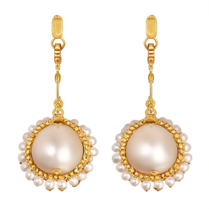 Emerald Cut Peacock Jhumka Earrings Gold Plated Pearl Ruby for Wedding Party - Product Image 2