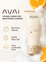 AVAI Nettoyant Éclaircissant Visage à la Vitamine C et aux Acides Aminés, Mousse Nettoyante Quotidienne pour le Visage, Vente en Gros