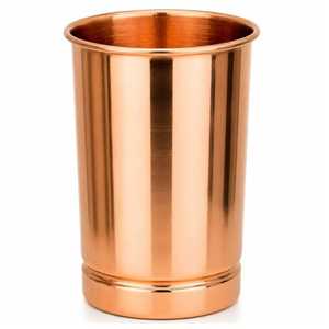 Copper Hammered Finish Drinking Cups Set of 2 Minimalist Design Kitchen Use Eco Friendly Metal Cups - Product Image 3