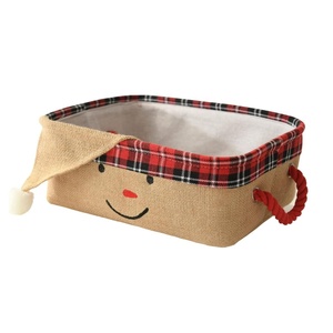 Best Seller Water Hyacinth Rectangle <b>Storage</b> Containers <b>Cheap</b> Jute Christmas <b>Storage</b> Basket Boxes <b>Bins</b> for Holiday <b>Decorations</b> - Product Image 1