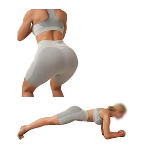 ชุดโยคะ 4 ชิ้นสำหรับผู้หญิง ดีไซน์ทันสมัย ระบายอากาศได้ดี เสื้อชั้นในแบบผูกคอ เอวสูง กางเกงเลกกิ้งทรงหลวม แห้งเร็ว ไซส์ใหญ่ - Product Image 5
