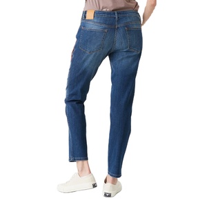 Meilleure qualité dames Denim pantalon ample pantalon femmes taille haute jean droit coton maigre décontracté conception unie exporté BD - Product Image 3
