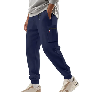 Pantalones de Trabajo con Múltiples Bolsillos y Cierre, Elásticos, Ajustados, con Lazos, Mangas Casuales, Cintura Alta Elástica, Color Sólido, para Deportes de Verano para Hombre - Product Image 2
