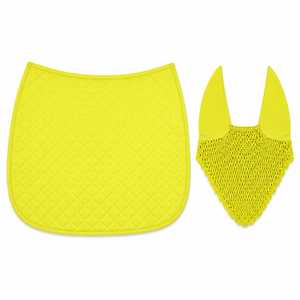 Almohadilla acolchada verde lima para silla de montar, cubrecuello de malla transpirable, conjunto de ropa de equitación unisex, material personalizado, estampado digital, 140g - Product Image 2