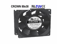 Ventilateur d'extraction axial CROWN DC 12V/24V/48V 80x80x38mm avec pales en plastique OEM pour usine de fabrication