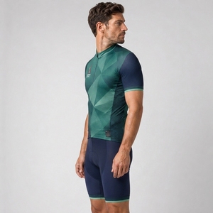 High Quality Light Weight <b>Cycling</b> Uniform Sets Plus Size Short Sleeves <b>Stand</b> Collar 100% Polyester Quick Dry Breathable All - Product Image 5