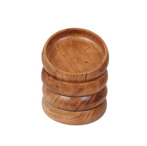 Bol à salade de fruits en bois d'acacia poli écologique de haute qualité, fait à la main, jetable, usage commercial, hôtels - Product Image 1