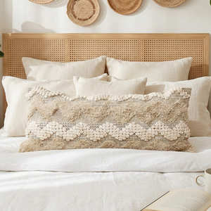 Funda de cojín Zigzag Boho de 18 x 18 pulgadas, texturizada, geométrica, tejida, decorativa, estilo bohemio, para decoración. - Product Image 2