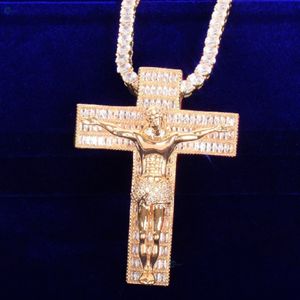 Pendentif Croix en Diamant de Laboratoire Taille Baguette, Argent Sterling 925, Pendentif Jésus Hip Hop, Pendentif Personnalisé Iced Out - Product Image 2