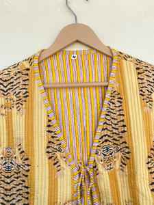 Coton matelassé réversible mode gilet veste Floral femmes filles veste hiver bohème court gilet manteau Boho demoiselle d'honneur - Product Image 4