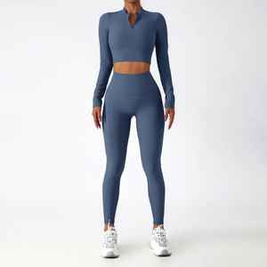 Conjunto de Yoga Personalizado de Alta Calidad 2026, Transpirable y sin Costuras, 6 Piezas, Ropa Deportiva de Secado Rápido, Leggings para Correr, Ropa Deportiva para Mujer - Product Image 5