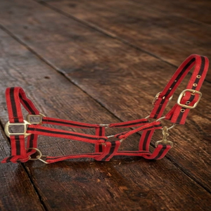 Harnais de cheval en nylon durable et confortable, à rayures bicolores, et produits équestres en gros, fabriqués en Inde. - Product Image 5