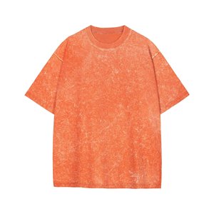 เสื้อยืดคอกลมแขนสั้นทรงปกติสำหรับผู้ชาย คุณภาพสูง ผ้าฝ้าย 100% แขนเสื้อแบบแร็กแลน สไตล์สตรีทแวร์ สีพื้น น้ำหนัก 270 กรัม พร้อมโลโก้ด้านหน้า - Product Image 6