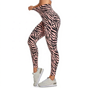 Leggings respirants taille haute imprimé léopard longueur cheville pour le fitness et le yoga – Vêtements de sport en gros - Product Image 1