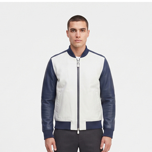 Premium <b>Men</b> <b>Leather</b> Bomber <b>Jacket</b> <b>Mens</b> Genuine <b>Leather</b> Zipper Bomber <b>Jacket</b> <b>Men's</b> Crew Neck <b>Leather</b> Bomber <b>Jacket</b> - Product Image 6