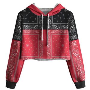 New Casual Latest Design Custom Logo Oversized <b>Crop</b> <b>Top</b> Pullover Sublimation Cropped Hoody Women <b>Crop</b> <b>Top</b> <b>Hoodies</b> - Product Image 2