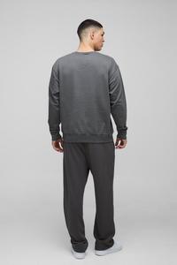 Sudadera Bane con Estampado, Cuello Redondo, Unisex, Corte Regular, Color Gris Oscuro, Algodón, Estilo Casual, para Invierno, Secado Rápido, Lavado Ácido - Product Image 3