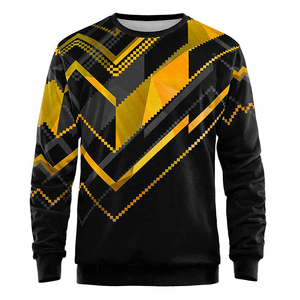 Sudadera Negra de Cuello Redondo para Hombre, Corte Regular, Tejido de Punto, Estampado Bear City, Ropa Casual de Invierno, Transpirable y de Secado Rápido - Product Image 6