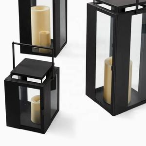 Lanternes porte-bougies en métal noir, design tendance 2026, en plusieurs tailles pour la décoration intérieure et extérieure (vente en gros) - Product Image 4
