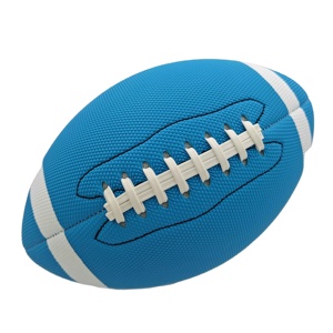 Balón de rugby profesional de cuero resistente cosido a mano, ideal para entrenamiento y partidos, con agarre duradero y personalizado. - Product Image 2