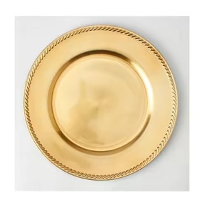 Assiette de service de luxe en laiton – Décoration élégante pour table de restaurant, événements et collection hôtelière - Product Image 1