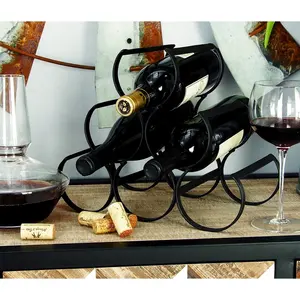 Moderno Soporte para Botellas de Metal Hecho a Mano, Botellero Decorativo para Mesa de Comedor, Soporte para Botellas de Metal Hecho a Mano OEM - Product Image 3