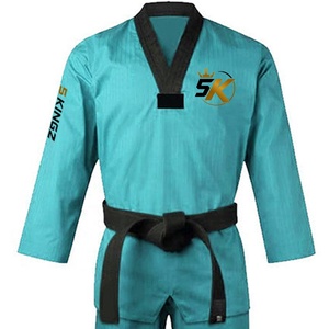 Uniformes de Taekwondo Blancos Personalizados de Fábrica WTF Karate Judo Dobok Poliéster/Algodón Ligeros y Transpirables Unisex Manga Larga - Product Image 2