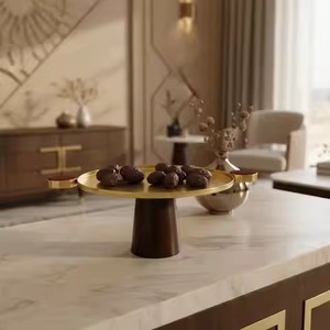 Support à gâteau de luxe moderne en ardoise noire avec base conique martelée argentée et accents floraux orchidée foncée, support à gâteau rond sur piédestal - Product Image 3