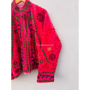 Wholesale Unisex <b>Coat</b> Indian Velvet Jacket Uzbek Embroidery <b>Coat</b> With Inside Cotton Lining Boho Chic Jacket - Product Image 2