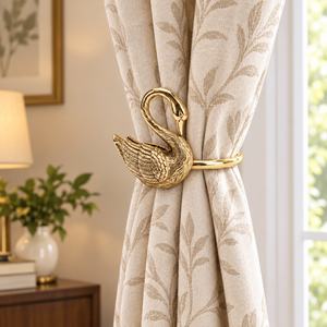 Support de rideau en métal doré de qualité supérieure en forme de cygne pour la décoration de fenêtres de luxe dans les salons, chambres et hôtels - Fournisseur en gros - Product Image 2