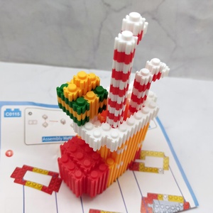 Mini Christmas Stocking Educational <b>Plastic</b> Building <b>Block</b> DIY Toy Set with 172 Pieces for Ages 14+ - Product Image 4