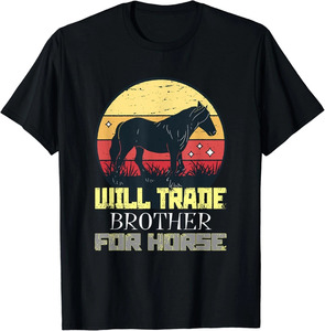เสื้อยืดขี่ม้าสำหรับผู้ชายและผู้หญิง - Product Image 1