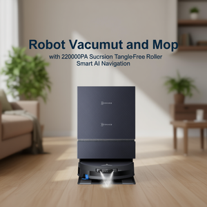 Robot Vacuum and <b>Mop</b> with 22000Pa Suction Tangle-Free Roller Smart AI Navigation - Product Image 3