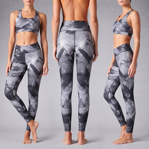 Wholesale <b>Women's</b> Yoga Fitness <b>Leggings</b> Sublimation Printed Gym Workout <b>Leggings</b> Ladies Spandex Polyester Compression Pants - Product Image 4