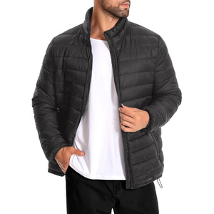 Chaqueta Acolchada Reflectante de Alta Calidad para Hombre, Estilo Moderno Unisex, Cuello Alto, Abrigo de Invierno, Ropa de Moda Urbana - Product Image 1