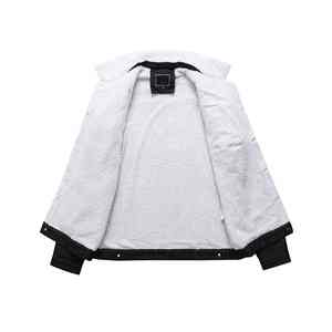 แจ็คเก็ตยีนส์เดนิมวินเทจสำหรับผู้ชาย ล้างสีแบบวินเทจ สไตล์ลำลอง ขาดๆ แบบดิสเทรส ไซส์ผู้ใหญ่ บุผ้าฝ้าย พิมพ์ลาย - Product Image 4