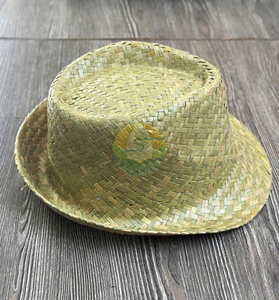 Trilby Straw <b>Hat</b> Seagrass Woven With Inner <b>Band</b> Wholesale for Advertising Gift Importer Wholesale Directly from Vietnam Factor - Product Image 4