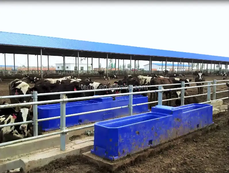 Tanque de agua de vaca, cuenco para beber de ganado, comedero de agua de plástico, vaca para beber