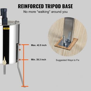 Extracteur de miel électrique en acier inoxydable 4/8 cadres, centrifugeuse d'apiculture, machine de traitement du miel - Product Image 5